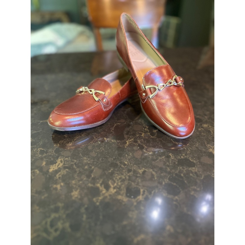 Naturalizer Gala Brown Leather Horsebit Loafer Womens 8.5W Comfort Slip On Shoes